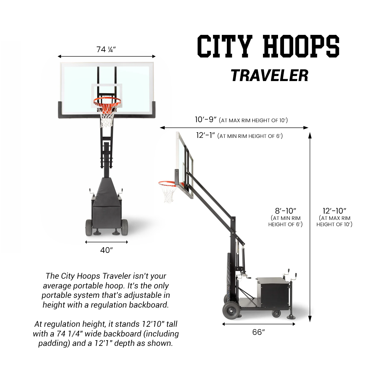 Traveler Basketball Hoop - City Hoops