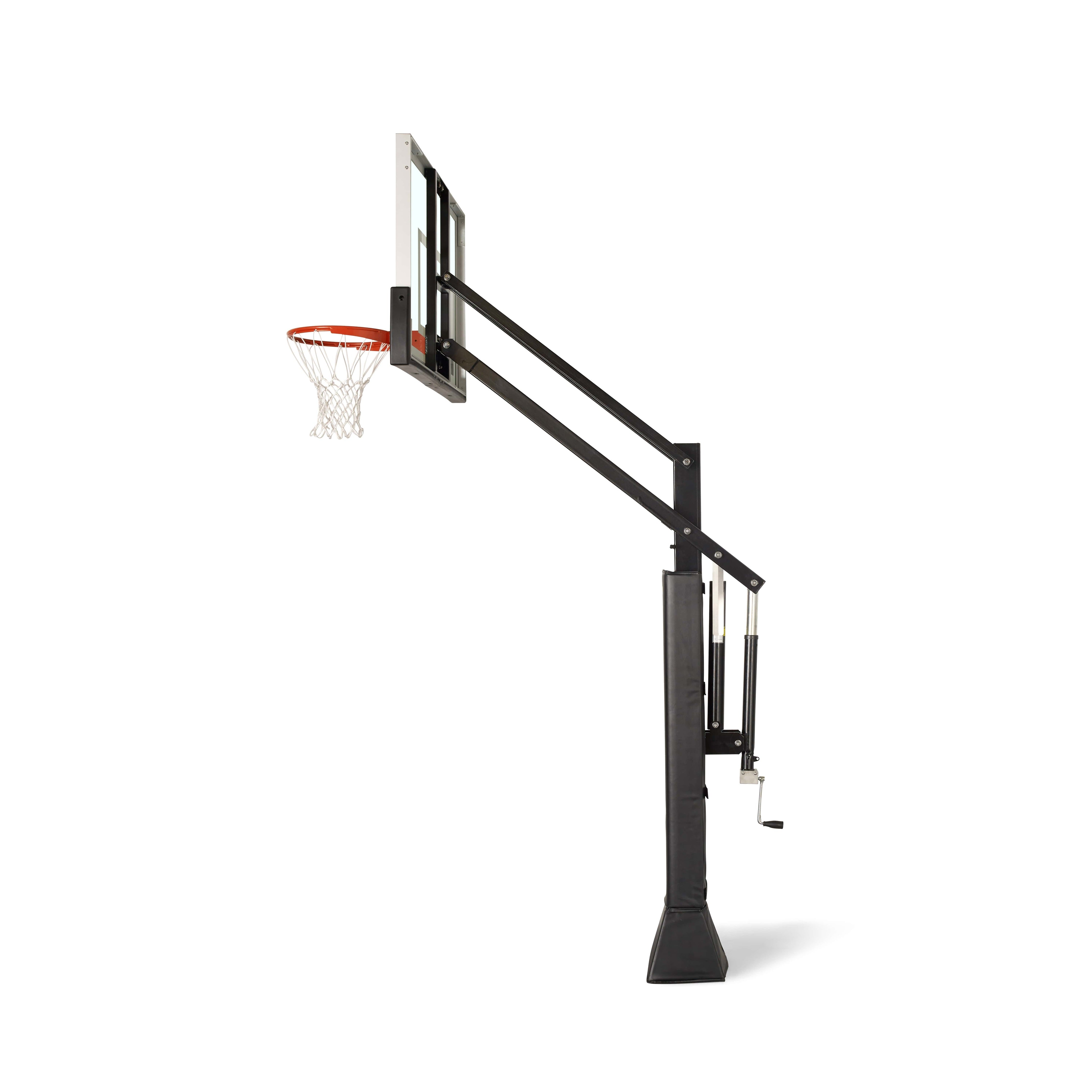 Gold in-ground basketball net system