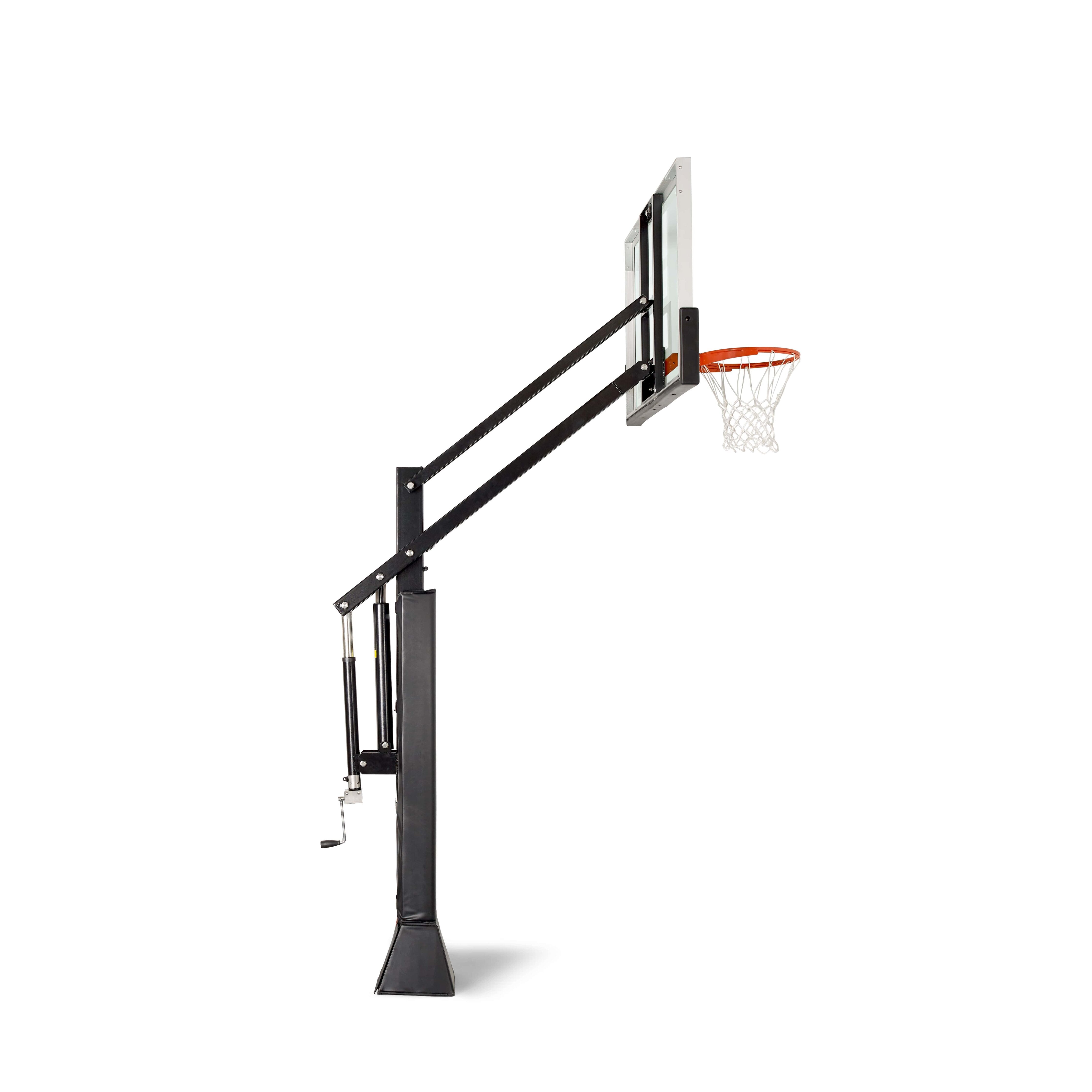 Gold in-ground basketball net system