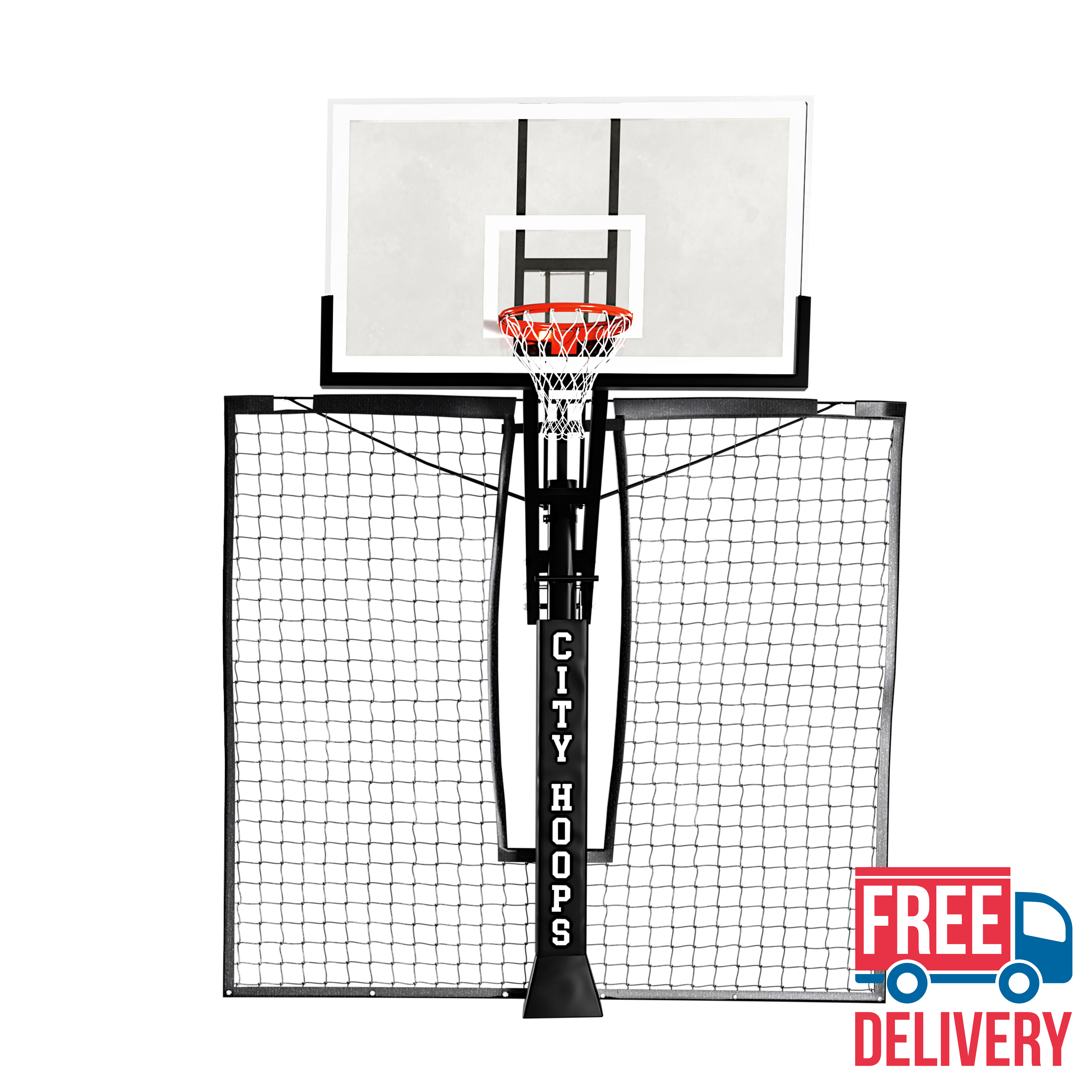 Basketball Backstop Netting System - City Hoops