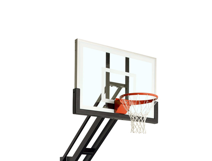 Silver in-ground basketball net system